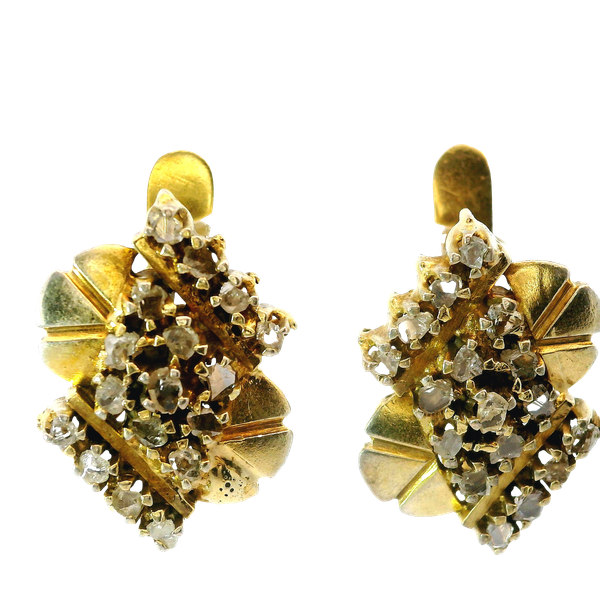 Vintage Sterling Gold Plated Diamond Earrings Chipper's Jewelry Bonney Lake, WA