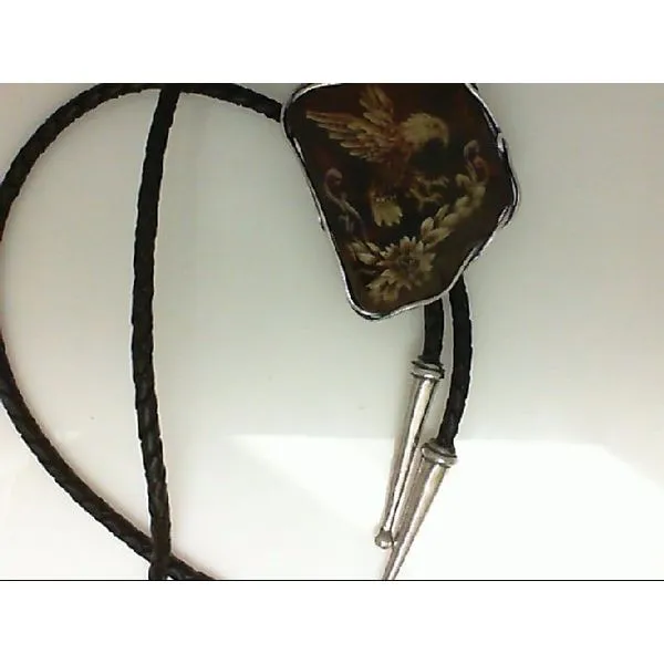 Silver Handcrafted Eagle Bolo in Baltic Amber Image 2 Chipper's Jewelry Bonney Lake, WA