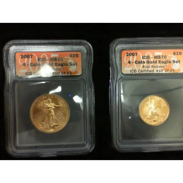 2007 MS70 4-Coin Gold Eagle Set Image 3 Chipper's Jewelry Bonney Lake, WA