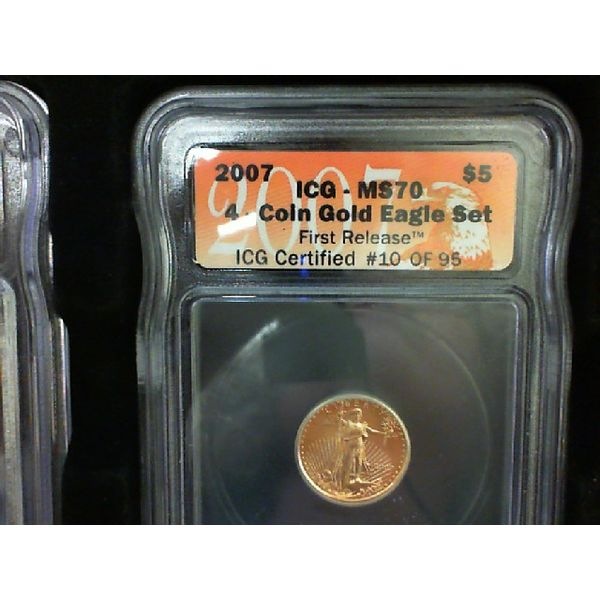 2007 MS70 4 - Coin Gold Eagle Set $50, $25, $10, $5 Image 4 Chipper's Jewelry Bonney Lake, WA