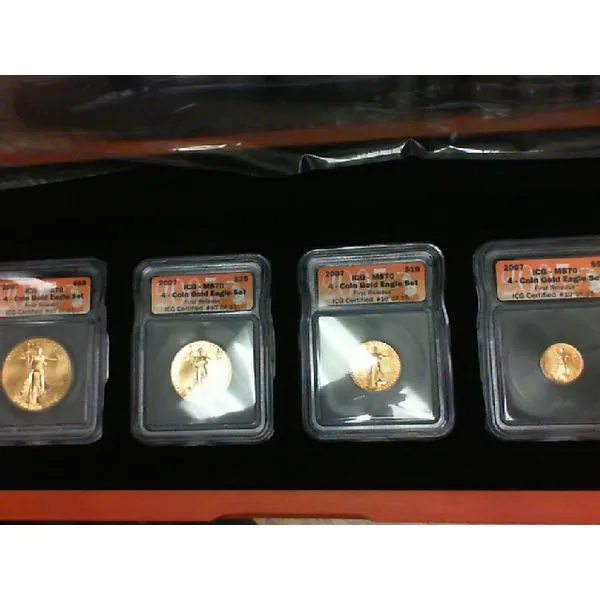 2007 MS70 4 - Coin Gold Eagle Set $50, $25, $10, $5 Chipper's Jewelry Bonney Lake, WA