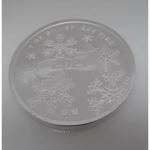 2021 1 oz .999 Fine Silver Holiday Santa Image 2 Chipper's Jewelry Bonney Lake, WA