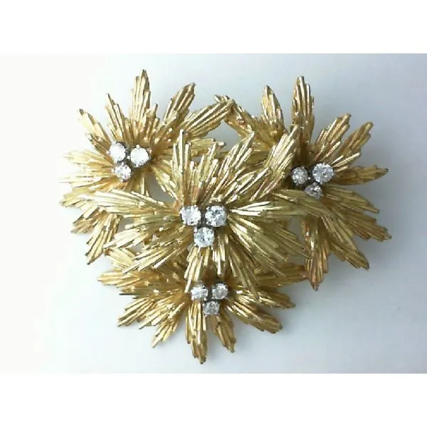 18K Yellow Gold 1/2 ctw Brooch Chipper's Jewelry Bonney Lake, WA