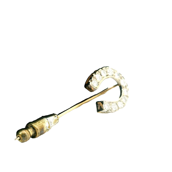 Vintage Diamond Horseshoe Stickpin Image 2 Chipper's Jewelry Bonney Lake, WA