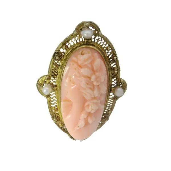 14KY Antique Resin Cameo Brooch Chipper's Jewelry Bonney Lake, WA