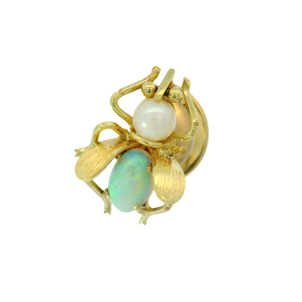14K Yellow Gold Vintage Opal Pearl Bee Pin Chipper's Jewelry Bonney Lake, WA