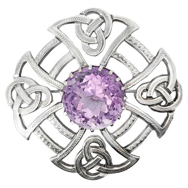 Vintage Celtic Sterling Amethyst Kilt Pin Chipper's Jewelry Bonney Lake, WA