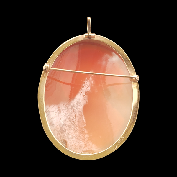14K Yellow Gold Shell Cameo. Image 2 Chipper's Jewelry Bonney Lake, WA