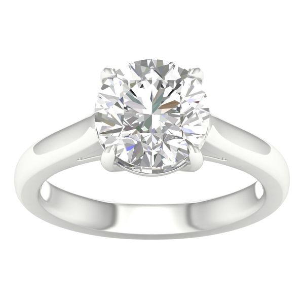 14K White Round Brilliant Cut Lab Grown Diamond Solitaire Engagement Ring Christopher's Fine Jewelry Pawleys Island, SC