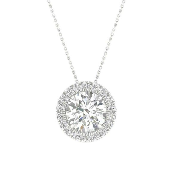 14K White Lab Grown Diamond 18 inch Necklace Christopher's Fine Jewelry Pawleys Island, SC