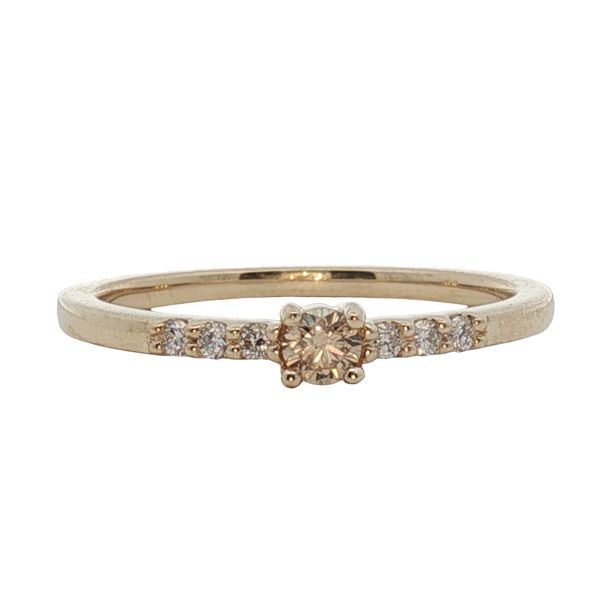 0.11ct Champagne Diamond Engagement Ring in 14k Yellow Gold Clark's Diamond Jewelers Coeur d'Alene, ID