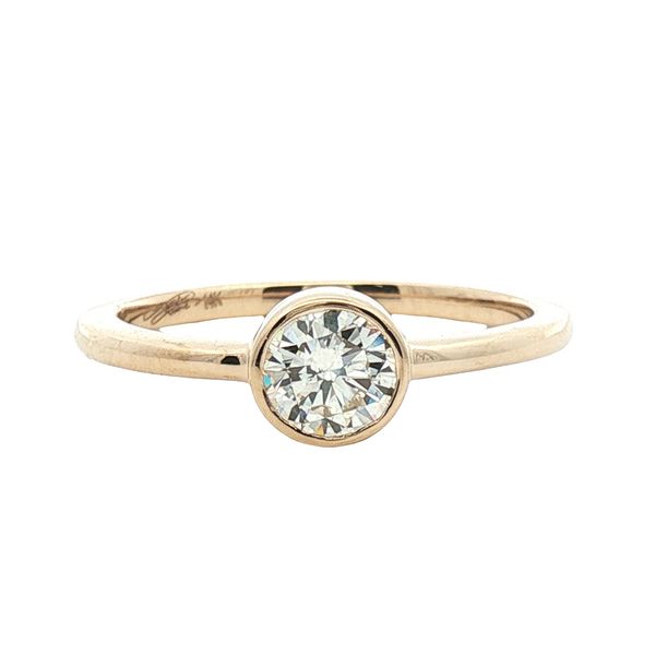 0.51ct Round Diamond Bezel Solitaire in 14k Yellow Gold Clark's Diamond Jewelers Coeur d'Alene, ID