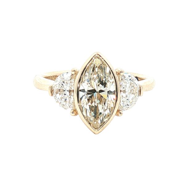 1.64ct Marquise Diamond Bezel Ring in 14k Yellow Gold Clark's Diamond Jewelers Coeur d'Alene, ID