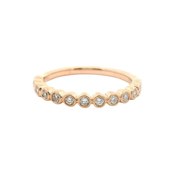 0.25ct Bezel-Set Diamond Band in 14K Rose Gold Clark's Diamond Jewelers Coeur d'Alene, ID
