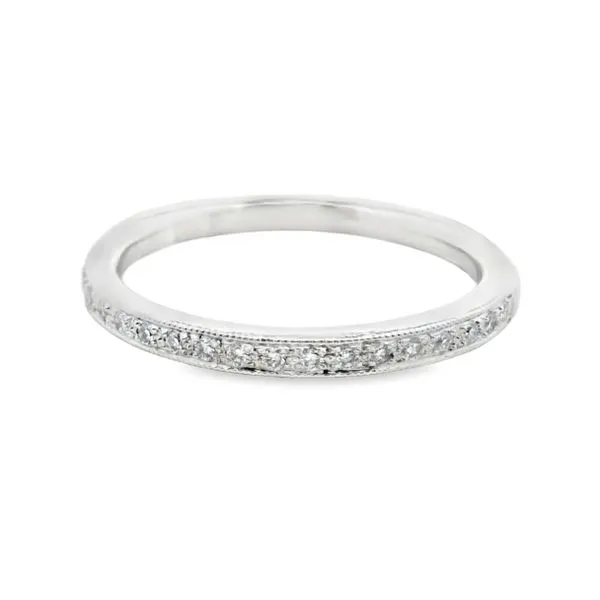 0.13ct Diamond Wedding Band in Platinum with Milgrain Edging Clark's Diamond Jewelers Coeur d'Alene, ID