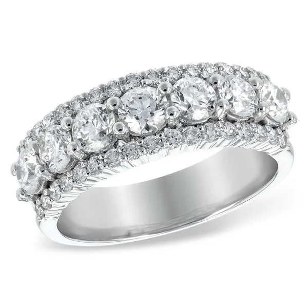 1.75ct Diamond Accented Wedding Band in 14k White Gold Clark's Diamond Jewelers Coeur d'Alene, ID