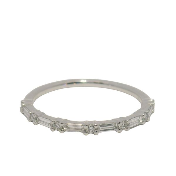 0.25cttw Alternating Baguette & Round Diamond Band in 14k White Gold Clark's Diamond Jewelers Coeur d'Alene, ID