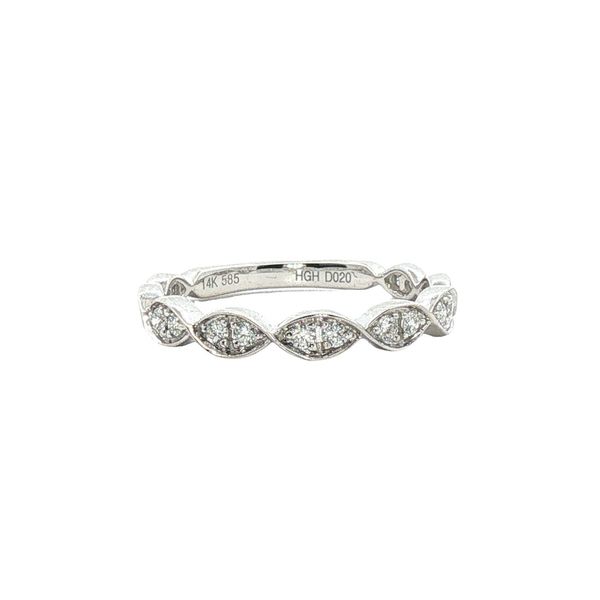 Wavy Diamond Stackable Ring in 14k White Gold Clark's Diamond Jewelers Coeur d'Alene, ID