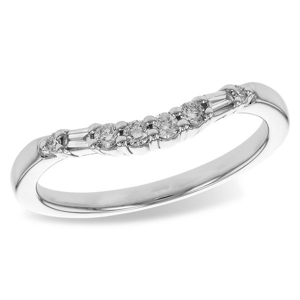 Diamond Contour Band in 14k White Gold Clark's Diamond Jewelers Coeur d'Alene, ID