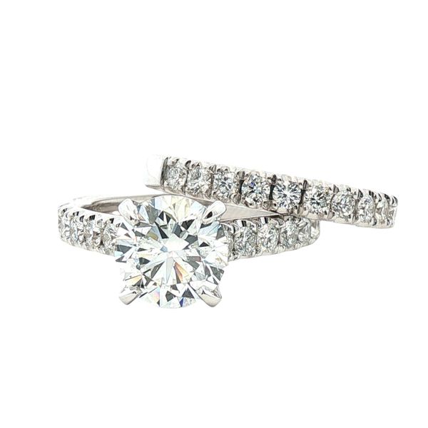 2.00ct Round Diamond Wedding Set in 14k White Gold Clark's Diamond Jewelers Coeur d'Alene, ID