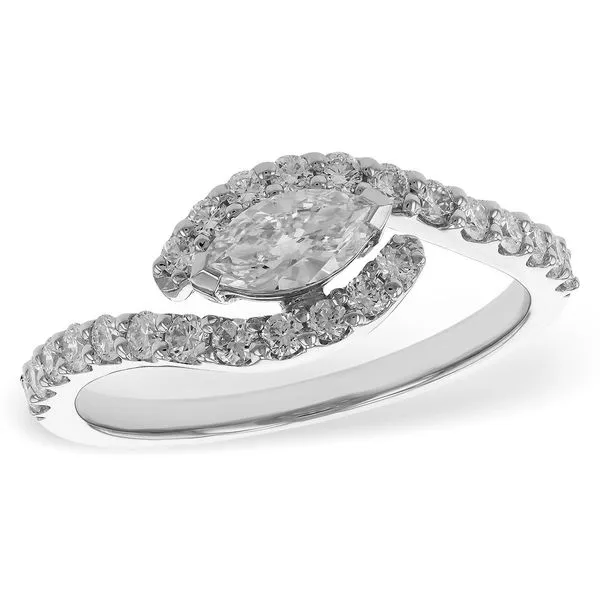 0.30ct Marquise Halo Ring in 14k White Gold Clark's Diamond Jewelers Coeur d'Alene, ID