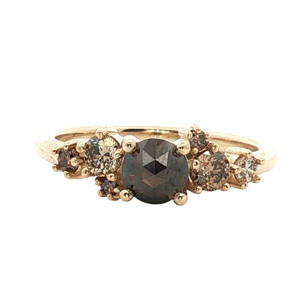 0.63ct Rose-Cut Brown Diamond Cluster Ring in 14k Yellow Gold Clark's Diamond Jewelers Coeur d'Alene, ID