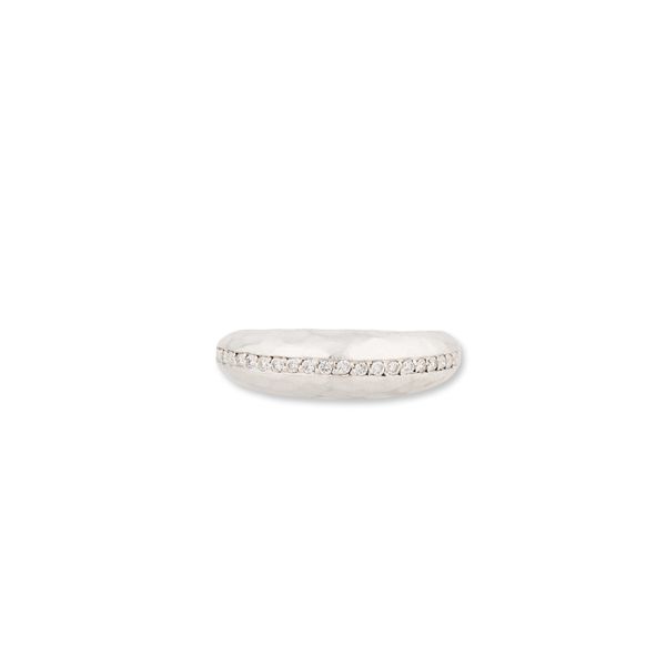 Hammered Diamond Ring Image 2 Clark's Diamond Jewelers Coeur d'Alene, ID