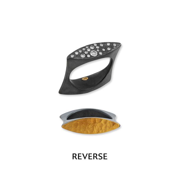 Square Reversible Ring Image 2 Clark's Diamond Jewelers Coeur d'Alene, ID