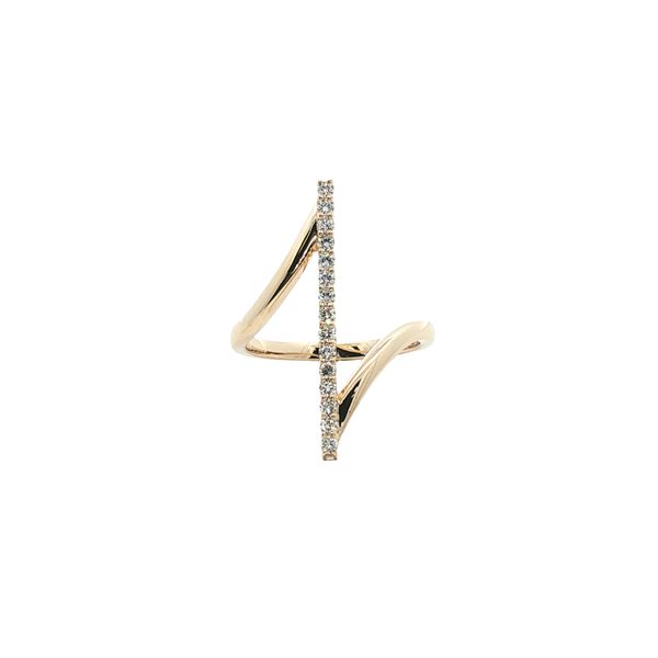 Diamond Line Ring in 14k Yellow Gold Clark's Diamond Jewelers Coeur d'Alene, ID