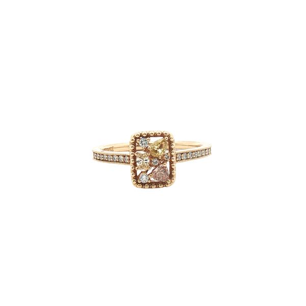 Rectangle Fancy Color Diamond Ring Clark's Diamond Jewelers Coeur d'Alene, ID