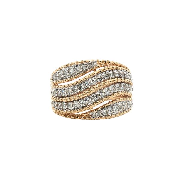 Diamond Milgrain Wide Band in 14k Yellow Gold Clark's Diamond Jewelers Coeur d'Alene, ID