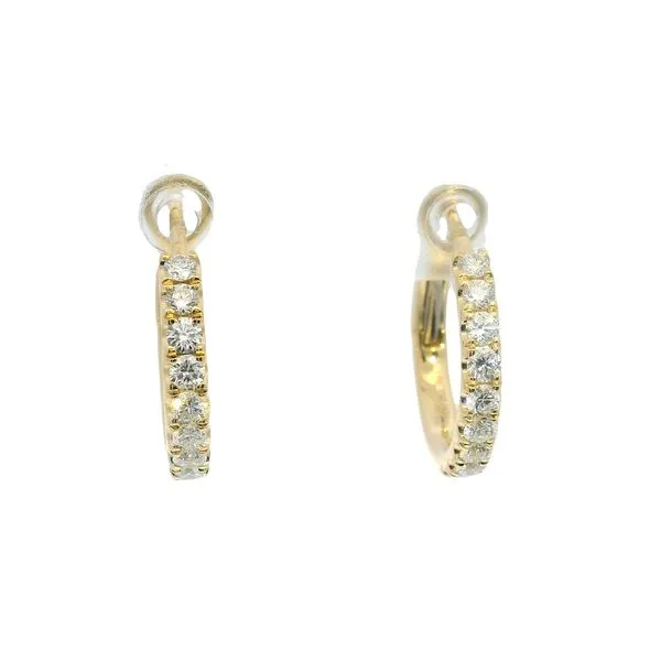 0.50cttw Diamond 4-Prong Hoop Earrings in 18k Yellow Gold Clark's Diamond Jewelers Coeur d'Alene, ID