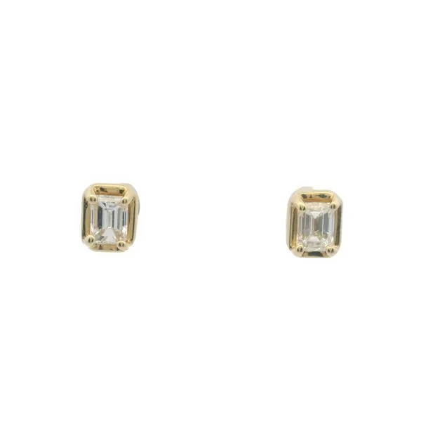 0.50cttw Emerald Cut Diamond Stud Earrings in 14k Yellow Gold Clark's Diamond Jewelers Coeur d'Alene, ID