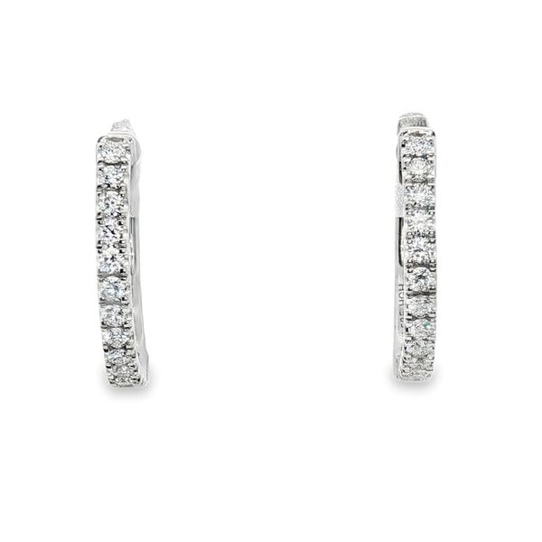 1/4cttw Diamond Hoop Earrings in 14k White Gold Clark's Diamond Jewelers Coeur d'Alene, ID