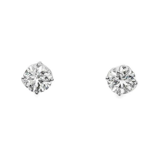 1.43ctw Round Diamond Stud Earrings in 14k White Gold Clark's Diamond Jewelers Coeur d'Alene, ID