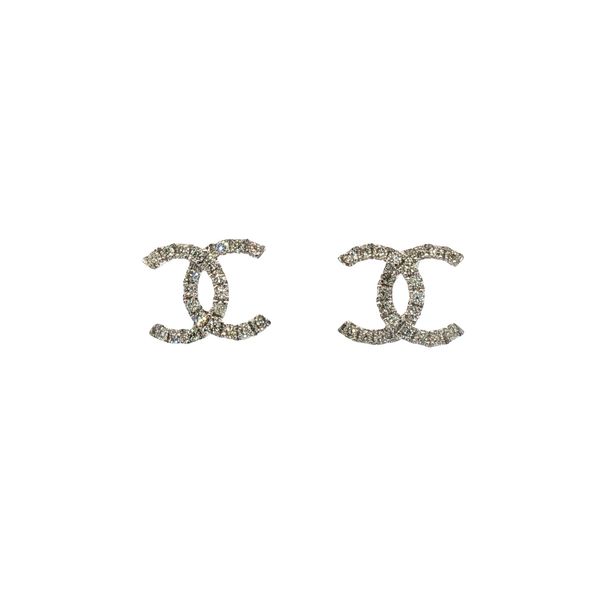 Diamond Letter Stud Earrings in 14k White Gold Clark's Diamond Jewelers Coeur d'Alene, ID