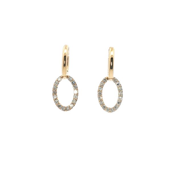 Diamond Hoop Drop Earrings Clark's Diamond Jewelers Coeur d'Alene, ID