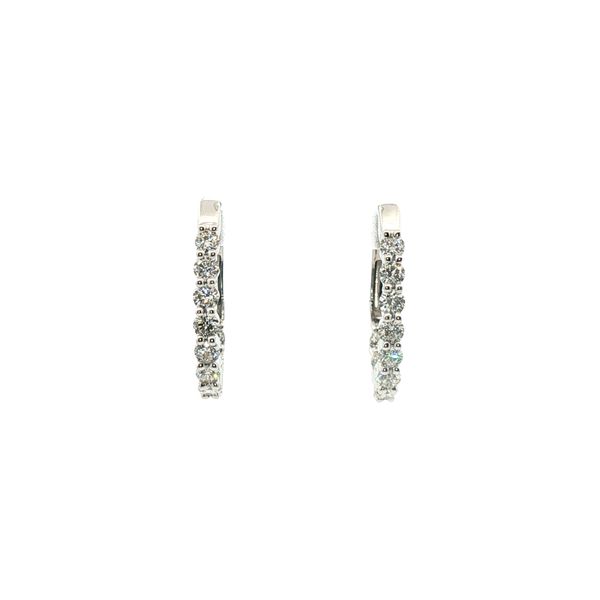 1ct Diamond In/Out Hoop Earrings Clark's Diamond Jewelers Coeur d'Alene, ID