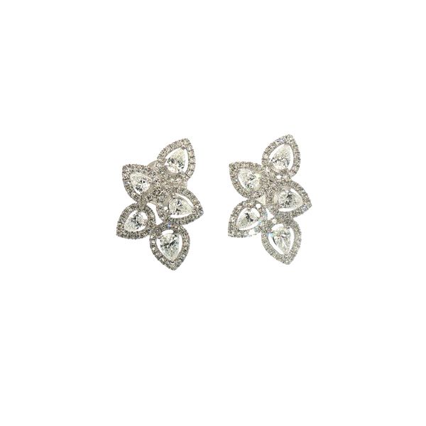 Fancy Diamond Cluster Earrings Clark's Diamond Jewelers Coeur d'Alene, ID