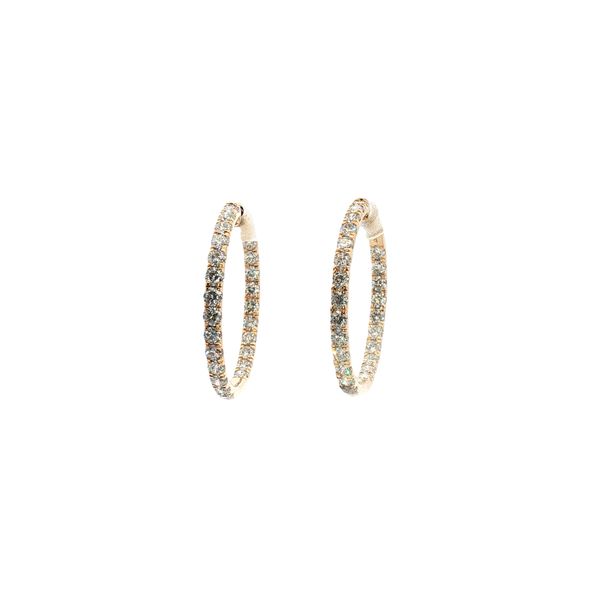 2ct In/Out Diamond Hoop Earrings Clark's Diamond Jewelers Coeur d'Alene, ID