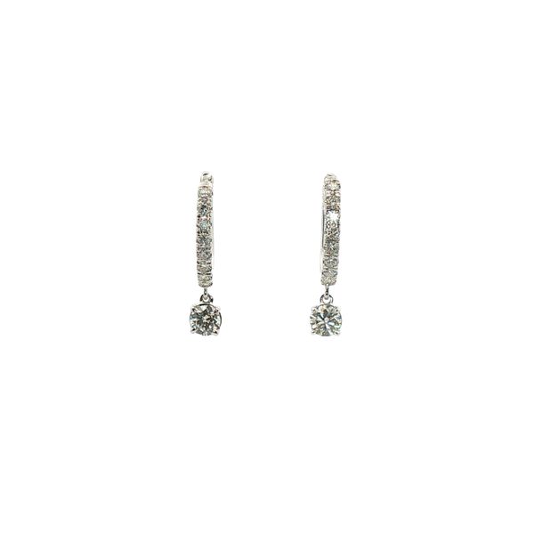 Diamond Hoop with Dangle Earrings Clark's Diamond Jewelers Coeur d'Alene, ID
