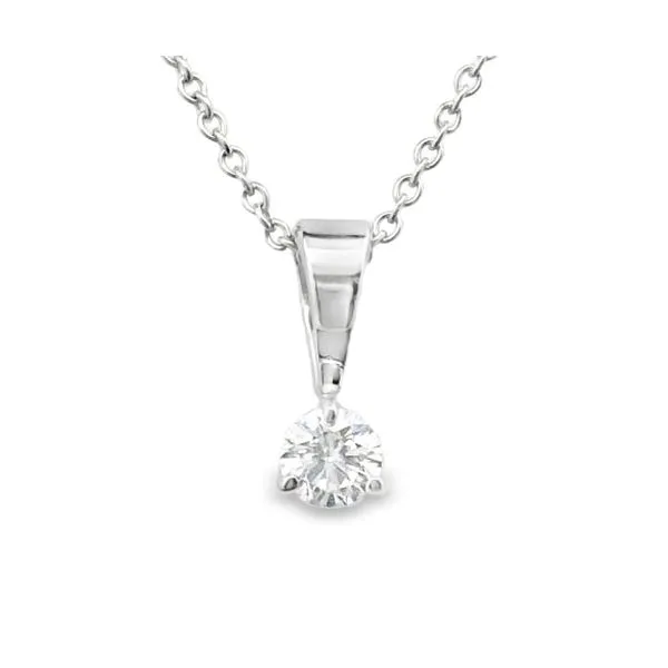 0.16ct Martini-Set Diamond Pendant in 14k White Gold – 16–18