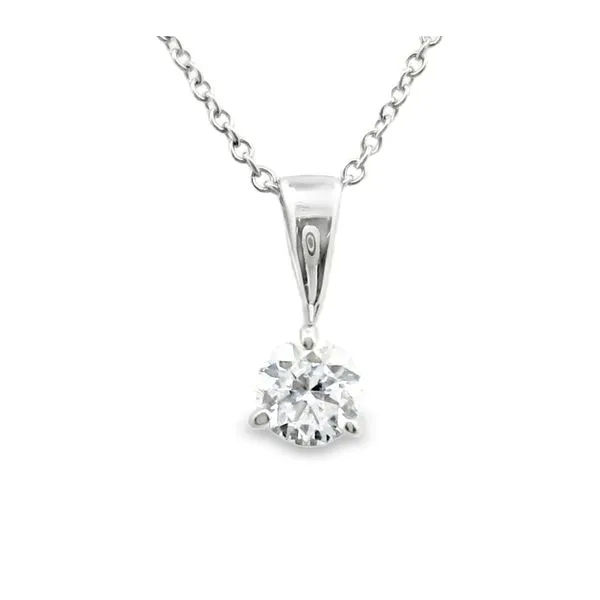 0.25ct Martini-Set Diamond Pendant in 14k White Gold – 16–18