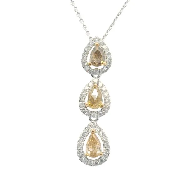 0.60ct Fancy Color Diamond Drop Pendant in 14k Yellow & White Gold Clark's Diamond Jewelers Coeur d'Alene, ID
