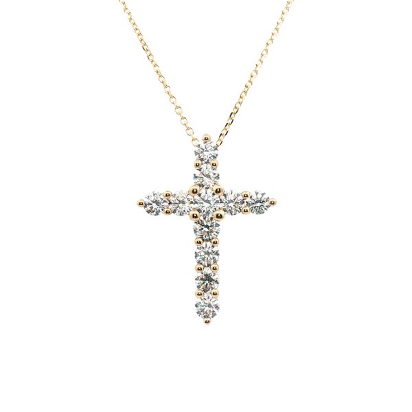 1.53cttw Diamond Cross Pendant in 14k Yellow Gold Clark's Diamond Jewelers Coeur d'Alene, ID