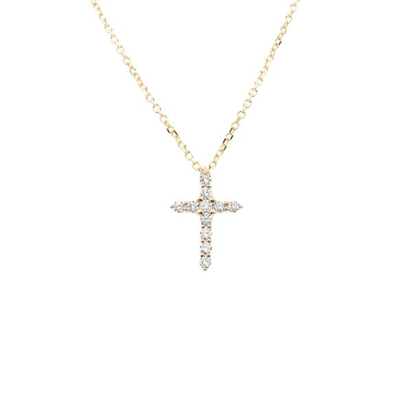 Diamond Cross Pendant in 14k Yellow Gold Clark's Diamond Jewelers Coeur d'Alene, ID
