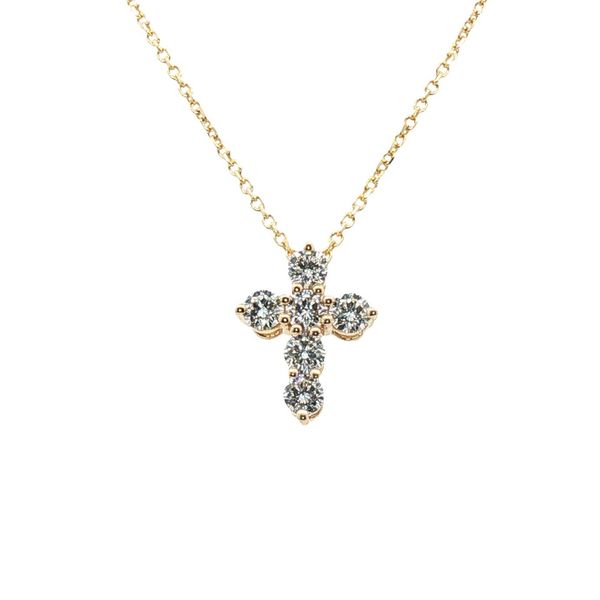 Diamond Cross in 14k Yellow Gold Clark's Diamond Jewelers Coeur d'Alene, ID