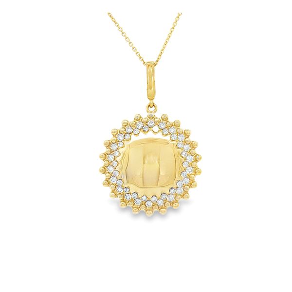 Diamond Medallion Pendant in 14k  Yellow Gold Clark's Diamond Jewelers Coeur d'Alene, ID
