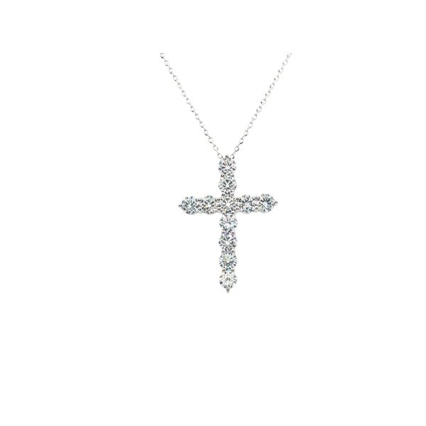 Diamond Cross Pendant in 14k White Gold Clark's Diamond Jewelers Coeur d'Alene, ID