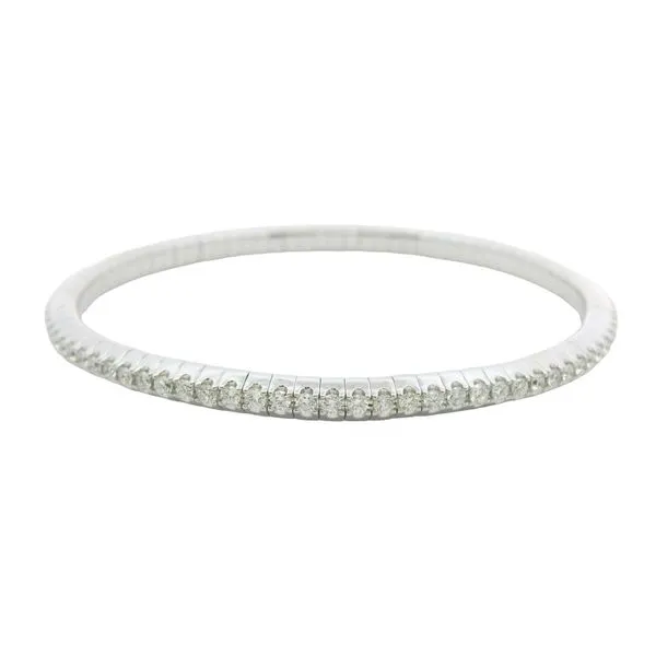 1.75ct Infinity Flexible Diamond Bangle Bracelet in 14k White Gold Clark's Diamond Jewelers Coeur d'Alene, ID